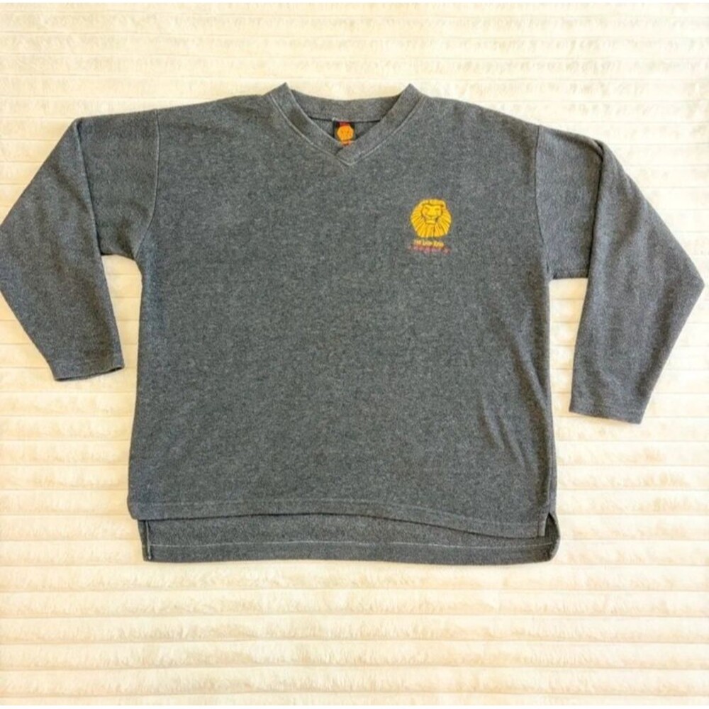 Disney Lion King Toronto Sweatshirt Gray V Neck Pullover Cozy Top